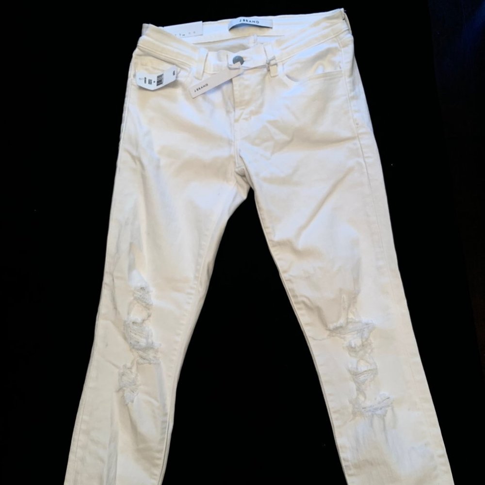 J Brand White Ripped Jeans - Brand New, Tags On